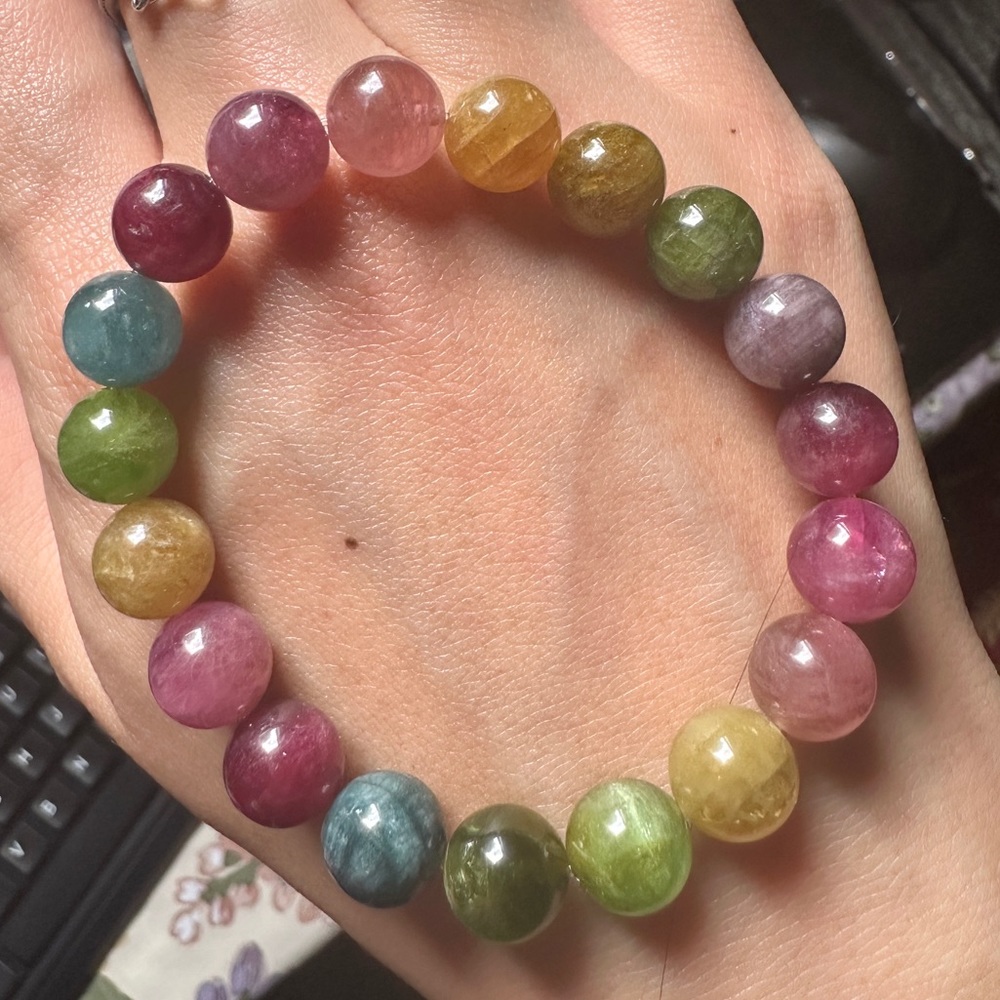 9+mm tourmaline beads bracelet
